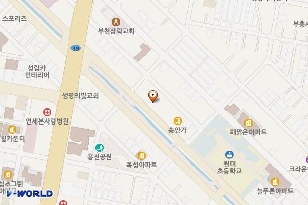 창우빌딩 위치 지도 — 경기도 부천시 원미구 부흥로 405(심곡동)