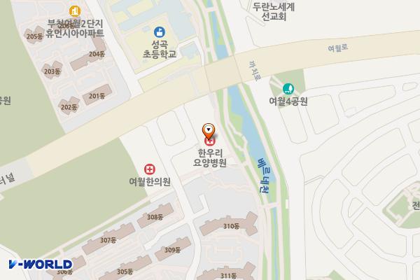정방프라자 위치 지도 — 경기도 부천시 오정구 여월로 70(여월동)