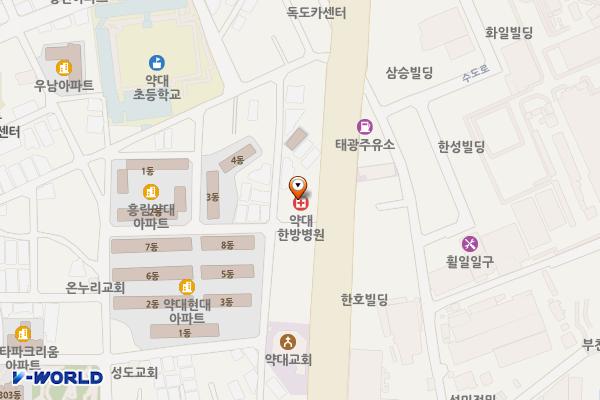 약대한방병원 위치 지도 — 경기도 부천시 원미구 신흥로 321(약대동)