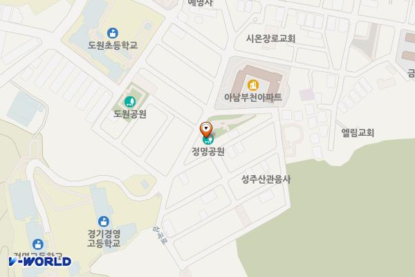 정명어린이공원 위치 지도 — 경기도 부천시 소사구 심곡로 89(심곡본동)