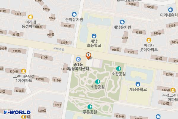 중2동우체국 위치 지도 — 경기도 부천시 원미구 조마루로 254(중동)