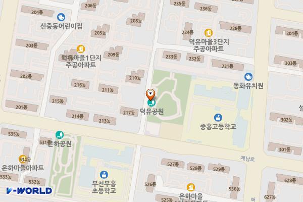 덕유어린이공원 위치 지도 — 경기도 부천시 원미구 계남로 161(중동)