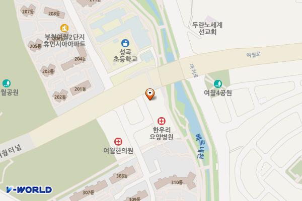 여월프라자 위치 지도 — 경기도 부천시 오정구 여월로 72(여월동)