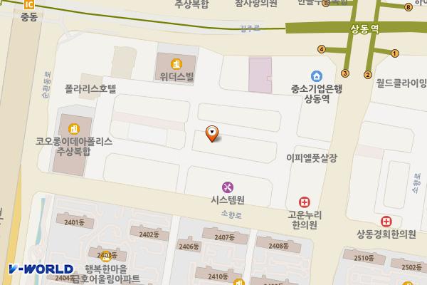 로데오타운 위치 지도 — 경기도 부천시 원미구 소향로37번길 13-20(상동)