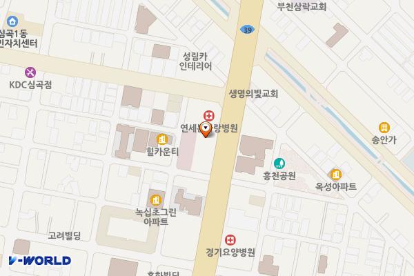 선영프라자 위치 지도 — 경기도 부천시 원미구 부천로 57-1(심곡동)
