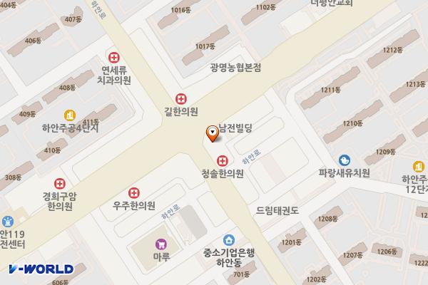 골든힐 쇼핑센타 위치 지도 — 경기도 광명시 범안로 1056 (하안동, 골든힐쇼핑센타)
