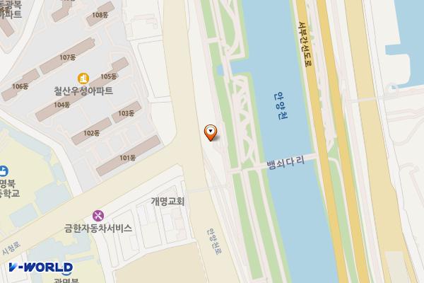 안양천 공중화장실(철산주공13단지) 위치 지도 — 경기도 광명시 안양천서자전거길 854