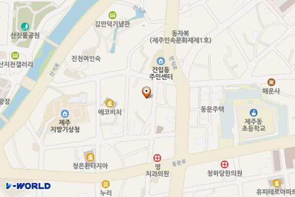 건입동 1249 위치 지도 — 제주특별자치도 제주시 건입동 1249