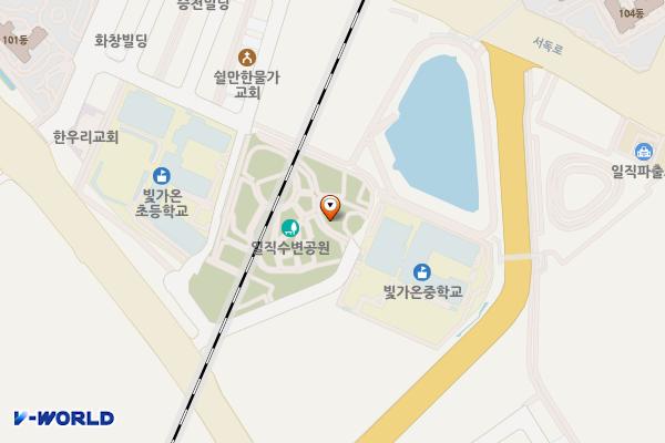 일직수변공원 위치 지도 — 경기도 광명시 오리로84번길 17