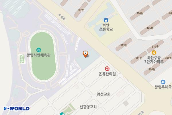 차량등록사업소 위치 지도 — 경기도 광명시 오리로 701