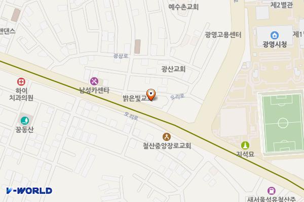 철산4동 행정복지센터 임시청사 화장실 위치 지도 — 경기도 광명시 오리로 908