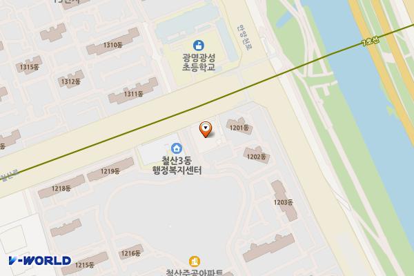 철산12단지사상가 위치 지도 — 경기도 광명시 철산로 62 (철산동, 주공상가)
