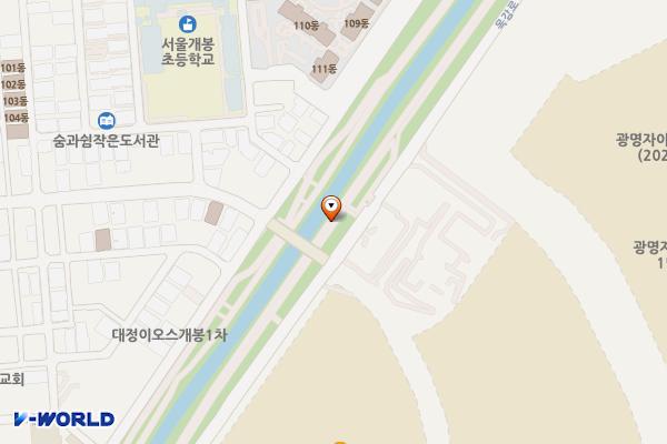 목감천 공중화장실(광명3배수펌프장) 위치 지도 — 경기도 광명시 목감로 271