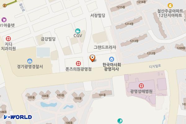 청덕빌딩 위치 지도 — 경기도 광명시 디지털로 25