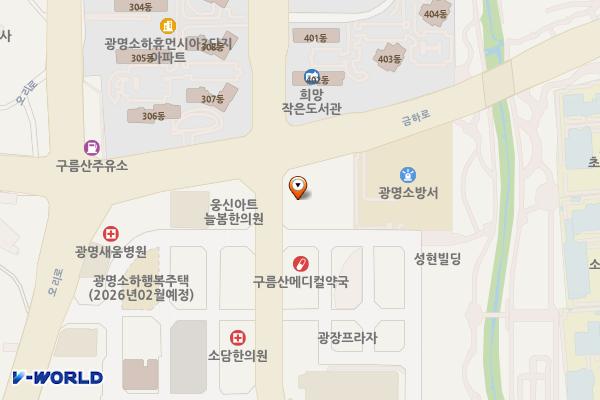 메이저리치안 위치 지도 — 경기도 광명시 금하로 464 (소하동, 메이저리치안)