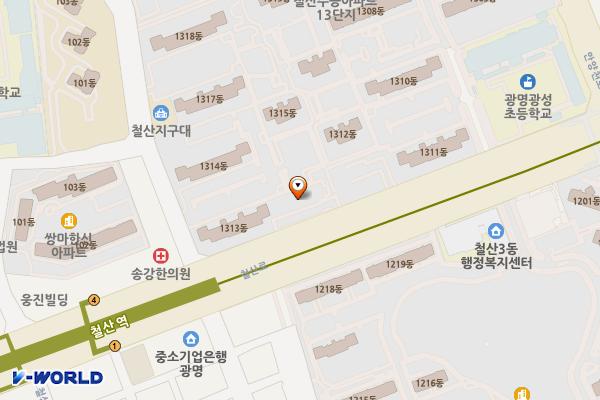 철산13단지바상가 위치 지도 — 경기도 광명시 철산로 43 (철산동, 주공상가)