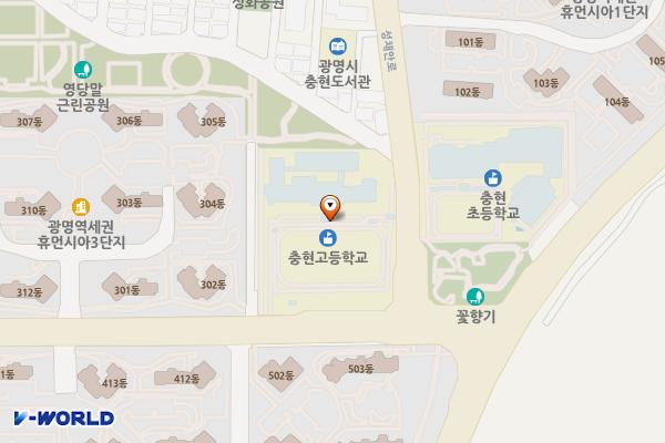 광명동굴 (라스코전시관) 위치 지도 — 경기도 광명시 가학동 산17-1