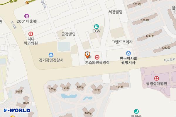 가림빌딩 위치 지도 — 경기도 광명시 디지털로 17 (철산동, 가림빌딩)