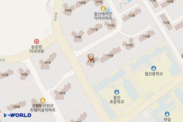 철산래미안자이상가 위치 지도 — 경기도 광명시 디지털로 56 (철산동, 철산래미안자이상가)