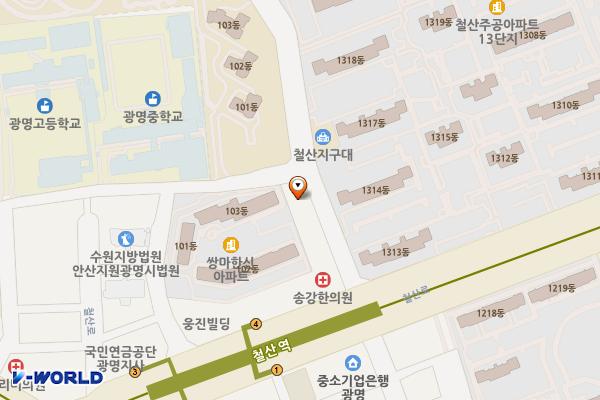 효도프라자 위치 지도 — 경기도 광명시 철산로 29번길 9, 철산동