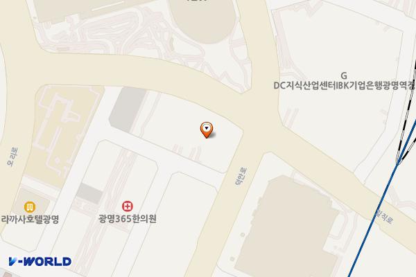 광명트리플타워오피스텔 위치 지도 — 경기도 광명시 일직로 28