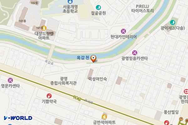 목감천 공중화장실(개명화장실) 위치 지도 — 경기도 광명시 목감로 193