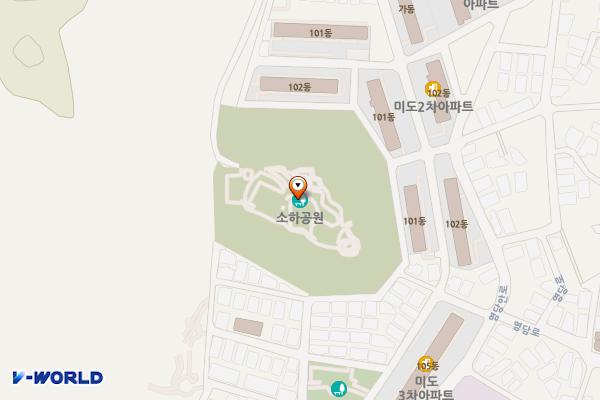 소하근린공원 위치 지도 — 경기도 광명시 오리로403번길 36-17