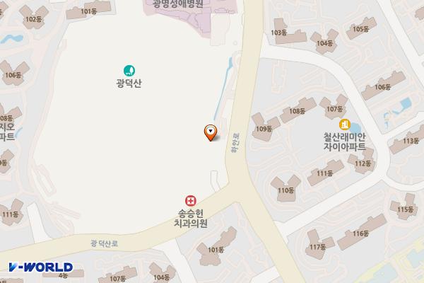 광덕근린공원 위치 지도 — 경기도 광명시 하안로 421