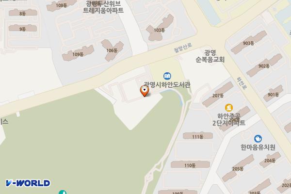 광명문화원 위치 지도 — 경기도 광명시 철망산로 42