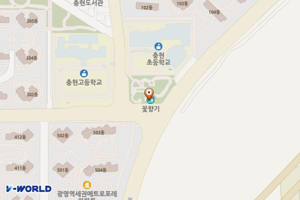 꽃향기어린이공원 위치 지도 — 경기도 광명시 성채로 4