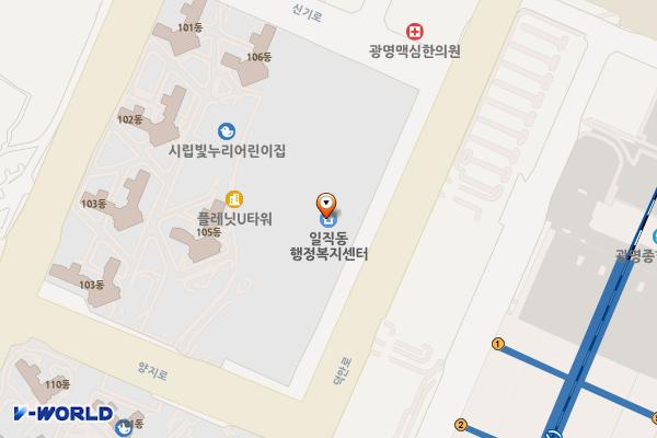 AK 플라자 광명점 위치 지도 — 경기도 광명시 양지로 17
