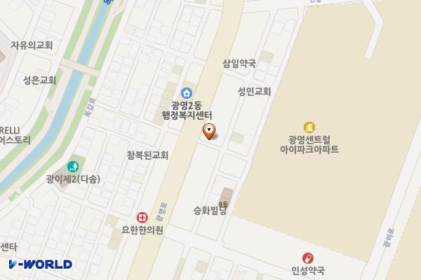 주민건강증진센터 위치 지도 — 경기도 광명시 광명로 942-1