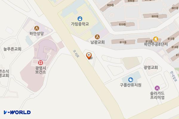 하안단지주유소 위치 지도 — 경기도 광명시 오리로 608 (소하동)