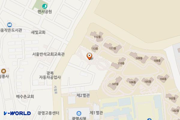 햇무리어린이공원 위치 지도 — 경기도 광명시 시청로 42