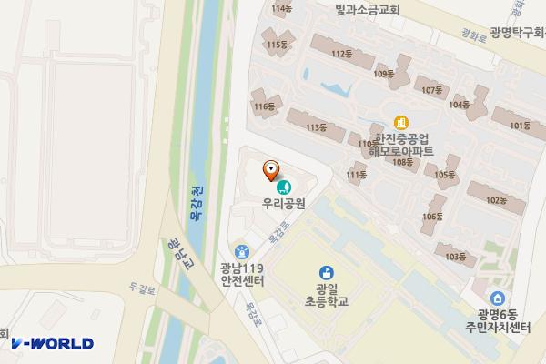 우리어린이공원 위치 지도 — 경기도 광명시 광명동 759-14