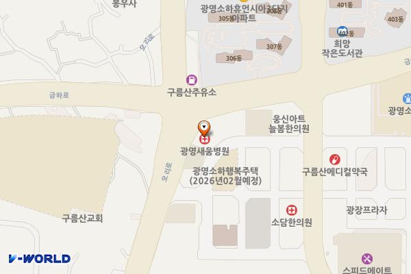 CL타워 위치 지도 — 경기도 광명시 오리로 518 (소하동, CL타워)