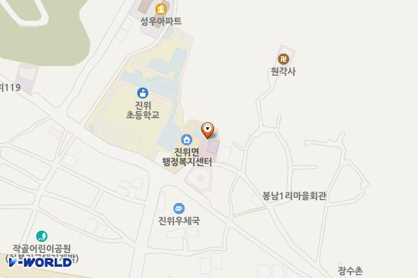 진위면사무소 1층 위치 지도 — 경기도 평택시 진위면 봉남길 61