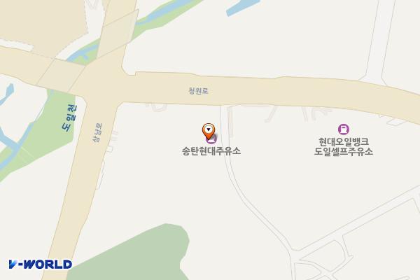 현대오일뱅크㈜송탄현대주유소 위치 지도 — 경기도 평택시 청원로 1626