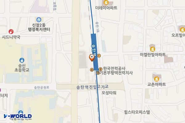 송탄역 맞이방 고객화장실 위치 지도 — 경기도 평택시 송탄공원로 43