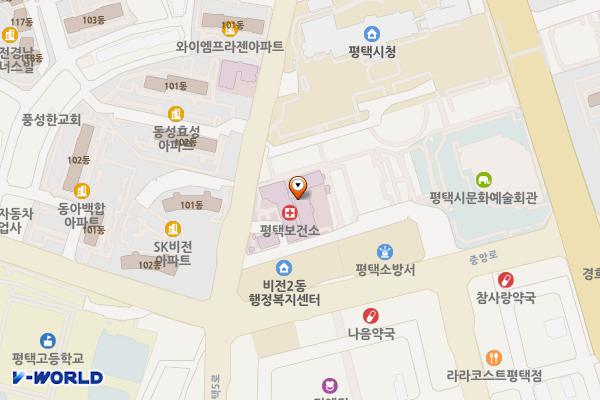 평택시평택보건소 A동 1층 위치 지도 — 경기도 평택시 평택5로 56