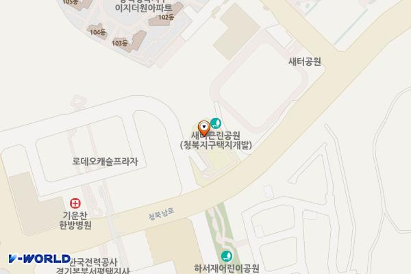 청북도서관(1층) 위치 지도 — 경기도 평택시 청북읍 안청로2길 60