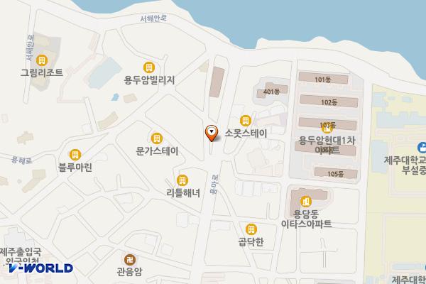 용담삼동 519-12 위치 지도 — 제주특별자치도 제주시 용담삼동 519-12