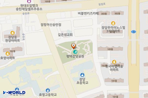 장당근린공원 위치 지도 — 경기도 평택시 이충동615