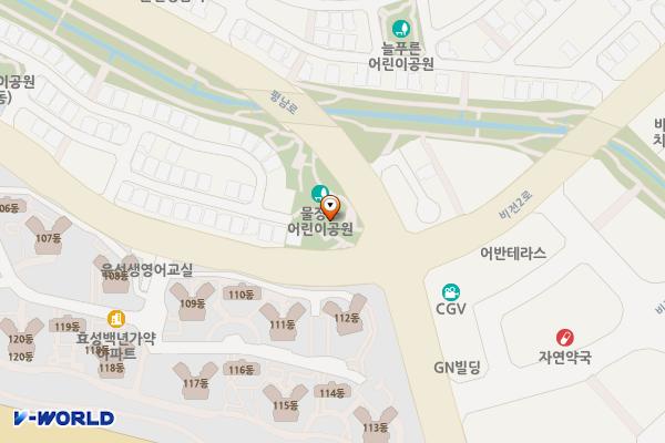 물장구 어린이공원 위치 지도 — 경기도 평택시 비전동 1087