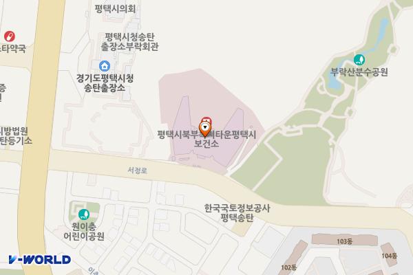 송탄보건소 1층 위치 지도 — 경기도 평택시 서정로 295