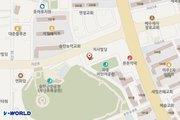 지산 제1공영주차장 위치 지도 — 경기도 평택시 지산2로 86(지산동)