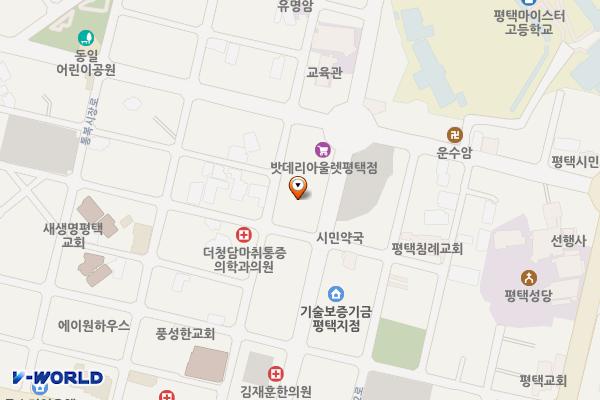 통복 공영주차장 위치 지도 — 경기도 평택시 평택1로 55 (통복동)