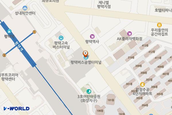 평택시외버스 위치 지도 — 경기도 평택시 평택로 31