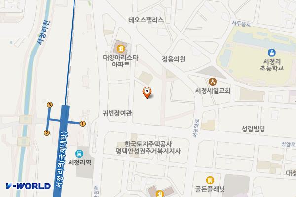 서정리 야외쉼터 화장실 위치 지도 — 경기도 평택시 서정역로47번길 14-9