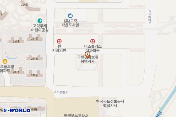 건강보험공단 평택지사 1층 위치 지도 — 경기도 평택시 고덕갈평5길 27